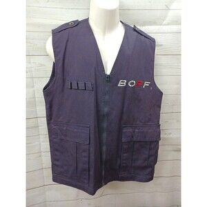 Boff Men’s Golf Vest Purple Vest Full Zip Lined Sz M